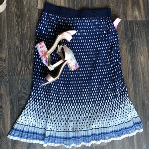 Navy Mini Pleated Skirt